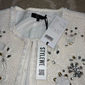 Pino Pizo White Embellished Jacket